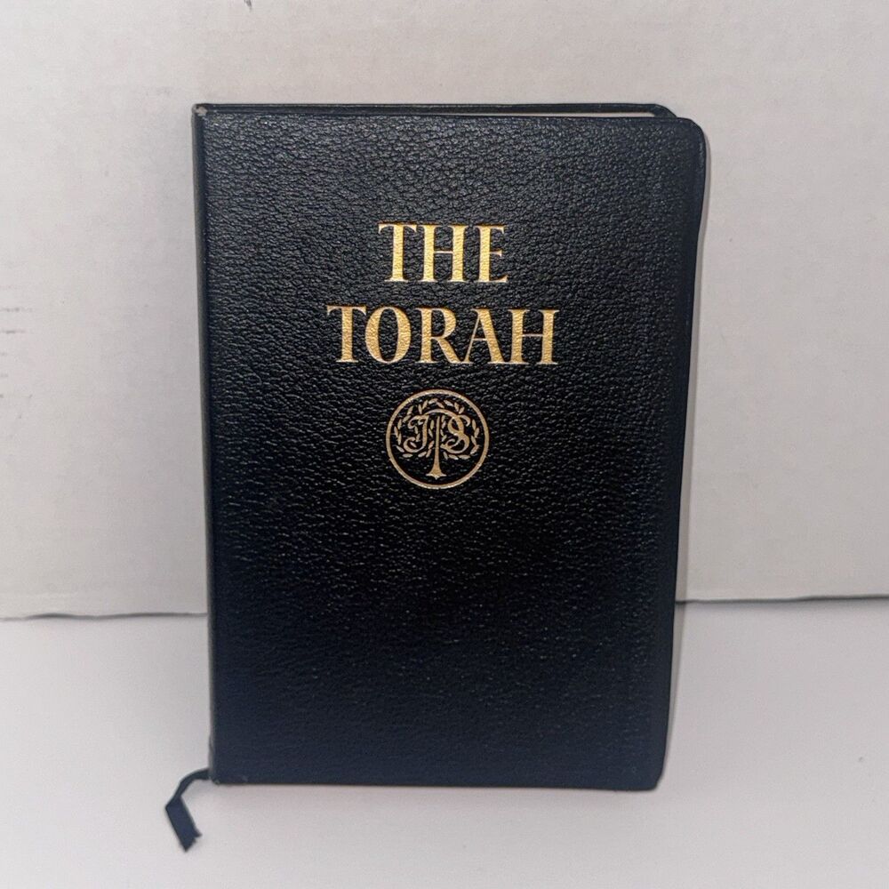 1962 JPS Torah Five Books Moses Leather First Edition 6th Impression Cowhide